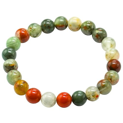 Amazing Gemstone Crystal Bracelet for Women Men's Gifts - Protection Healing Crystal Bracelet - 8mm Gemstone Beaded Stretchable Bracelet Pulseras Para Hombres Mujer Stocking Stuffers Mothers Day Gift (African Bloodstone) - color: African Bloodstone