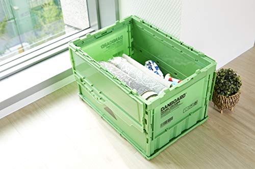Trusco Nakayama (TRUSCO) TRC50BADNBGN Thin Folding Container with Lock Lid, Green Storage Case, Storage Box - color: (f) Green, style: Locking lid included