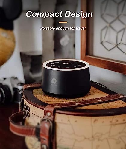 Dreamegg White Noise Machine - Sound Machine for Adult Baby Kid, Noise Machine for Sleeping with 24 Calming Sound, Ambient Nightlight, Continuous or Timer, Loud Sleep Machine for Home Nursery Office - size: Palm-sized (Standard)