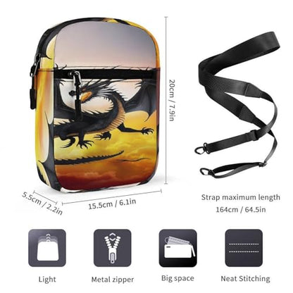 Stylish Messenger Bags Easy to Clean, Sling Backpack with Zipper, Crossbody Bag for Gym - color: Picture(343)