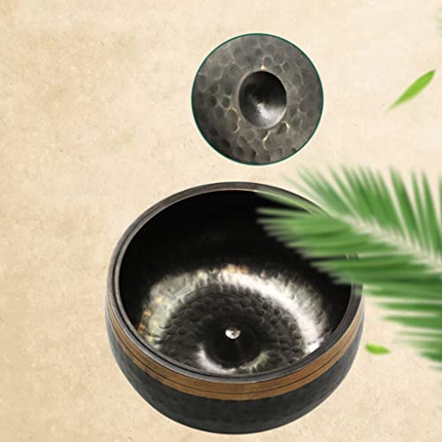 Copper Bowl Tibetan Singing Bowl Meditation Singing Bowl Japanese-Style Buddha Sound Bowl Pure Copper Bowl Dharma Device Meditation Yoga Bowl Bowl,12.5cm
