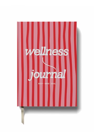 Yop & Tom Wellness Journal – Self Care Journal & Mindfulness Diary, Gratitude Notebook, 192 Pages Hardcover, Pink Stripes - color: Pink Stripes