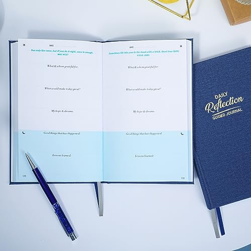 Daily Gratitude Journal/Planner - Five Minutes A Day to Be Grateful, Undated Guided Journal with Simple Guided Format to Track Your Growth, Weekly Growing Challenge Part with Quotes for Happiness