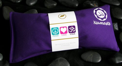 Yoga Eye Pillows - Unscented Eye Pillows - Namaste Hot Cold for Stress, Meditation, Spa, Relaxation Gifts - Made in USA Set of 4 - Purple Cotton