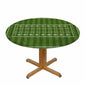 Football Field Round Table Cloth American Hash Marks Yard Lines Grass Textured Elastic Edged Table Cover Fade and Stain Resistant Table Cloths Easy to Clean Fits Tables 40-44" Diameter - color: Football Field