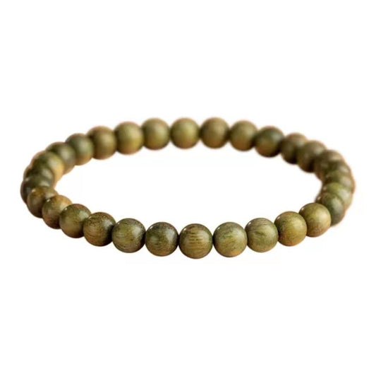 Natural wooden bead chain bracelet