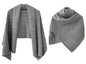 Shawl Wraps Women Fashion Knitted Shawls and Wraps Cardigan Cape Crochet Winter Shoulder Top Sweater Shawl Scarf - color: A Grey