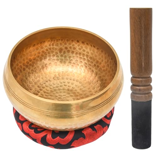 Tibetan Singing Bowl Set-Authentic Cuencos Tibetanos for Sound Healing, Meditation & Chakra Balancing - Includes Cushion, Mallet-Unique Spiritual Gifts for Women and Men (6.3 Inch Bowl) - size: 6.3 Inch Bowl