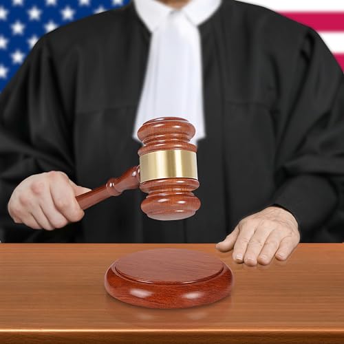 Wooden Gavel and Block Set, Apexstone Wooden Gavel and Sound Block Set for Lawyer Judge Auction Sale Gift