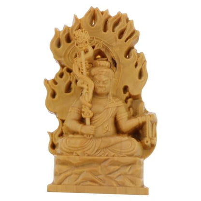 Ciieeo Acalanatha Statue Hand Carved Wood Sculpture for Home and Garden Decoration for Living Room Meditation Space and Studio Promotes