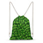St Patricks Day Green Shamrock Clover Leaf Grass Portable Canvas Drawstring Backpack with Drawstring Pockets 30x40cm - color: St Patricks Day Green Shamrock Clover Leaf Gr, size: 30x40cm