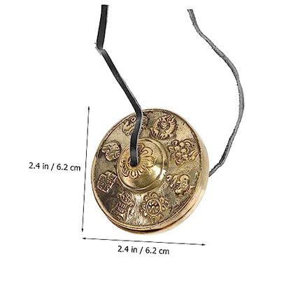 Delicate Copper Cymbals Bell for Yoga Meditation Handmade Religious Prop Lightweight Durable Instrument for Sound Therapy Mindfulness Practices