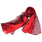 Cotton Silk Scarf Elegant Soft Wraps Color Shade Scarves for Women - color: Red