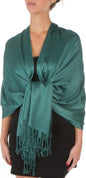 Sakkas 78" X 28" Rayon from Bamboo Soft Solid Pashmina Feel Shawl/Wrap/Stole - color: Teal
