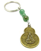 4th Heart Chakra Green Aventurine Gemstone Beaded Quan Yin Charm Keychain Key Chain Bag Charm Zipper Pull