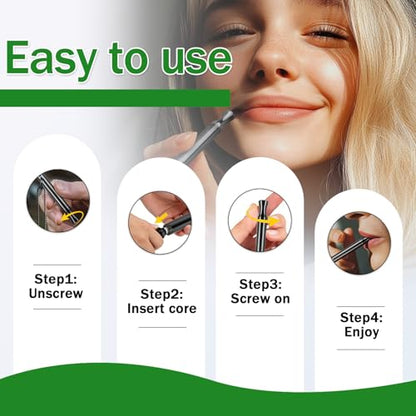 LAMKHOO Breathing Necklace to Quit Smoking and Vaping with Refillable Mint Pods Stop Smoking Aids Fidget Necklace for Anxiety Relief Smokeless Inhaler for Adults (Black) - color: Black