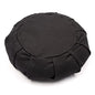Myga Zafu Yoga Meditation Cushion with Washable Cover - Floor Cushion Pillow with Natural Buckwheat Filling - Soft Round Cotton Design for Meditating or Pranayama Exercises - color: Black