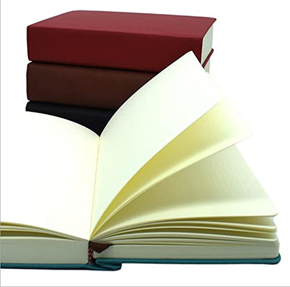 A5 Blank Notebook PU Leather Hard Cover Notebook Journals Thick Sketchbook 660 Pages 80gsm Paper Notepad Daily Work Student Notebook Drawing Sketch Pad Notebook for Sketching Writing - color: red