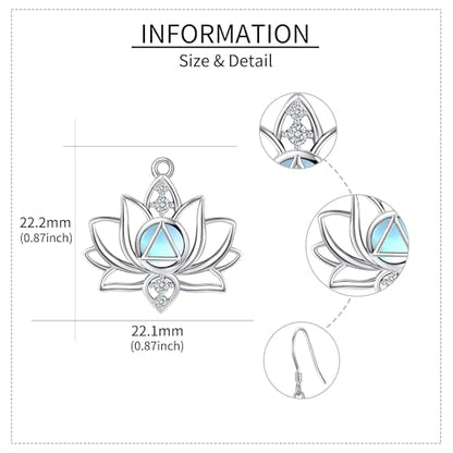 YAFEINI Flower Necklace S925 Sterling Silver Rose/Lotus/Tulip/Hibiscus Pendant Necklaces Flower Jewelry Gifts for Women Mom Wife - style: Lotus