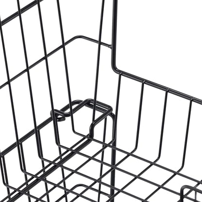 TRINITY 2-Pack Stackable Metal Wire Storage Baskets With Handles, Black, 11 Inches - color: Black, size: 11 Inches
