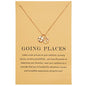 Zealmer Dainty 18K Gold Plated Compass World Map Pendant Necklace Graduation Gift for Friends - style: Worldmap Gold Tone