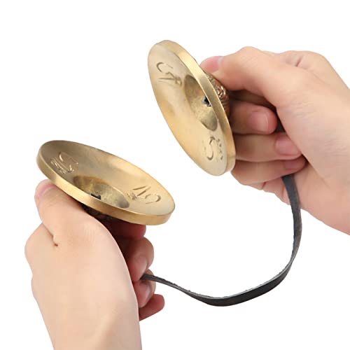 Meditation Bell, 6.5cm Tibetan Tingsha Cymbals Meditation Chime Bells Yoga Finger Chime Buddhist Percussion Instruments (double dragon pattern) - size: double dragon pattern
