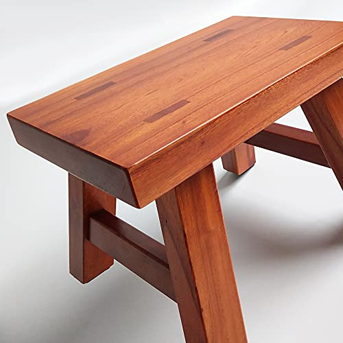 Small Stool Wooden Step Stool Footstool Solid Wood 8 inch for Kids Adults Plant Stand Fishing Stool (Brown) - color: Brown