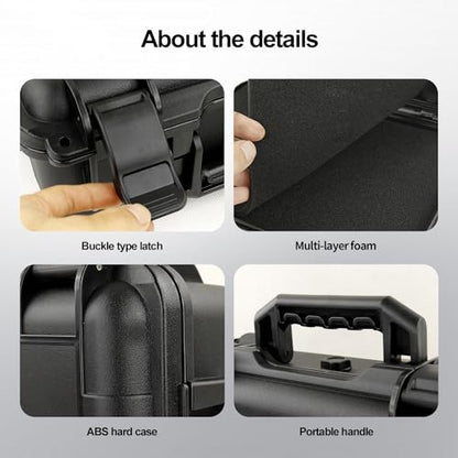 Portable Hard Case - Waterproof Carrying Case,with DIY Foam,Medium,12.8 * 11.6 * 4.7 inch - size: Medium