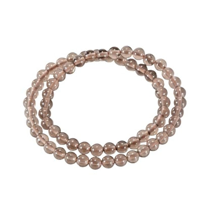 14in Agate Wrap Bracelet for Women Men Natural Round Beaded Agates Stone Healing Stretch Bracelets Elastic Handmade Polished Gemstone Beads Bracelet - color: Grey Obsidian, size: 6mm Beads
