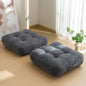 HIGOGOGO 6" Extra Thick Floor Pillow Cushion for Adults, Meditation Cushion Pillow, Large Square Floor Sitting, Tufted Corduroy Cover, for Tatami Living Room or Yoga, 22x22 Inch, 2Pack, Dark Grey