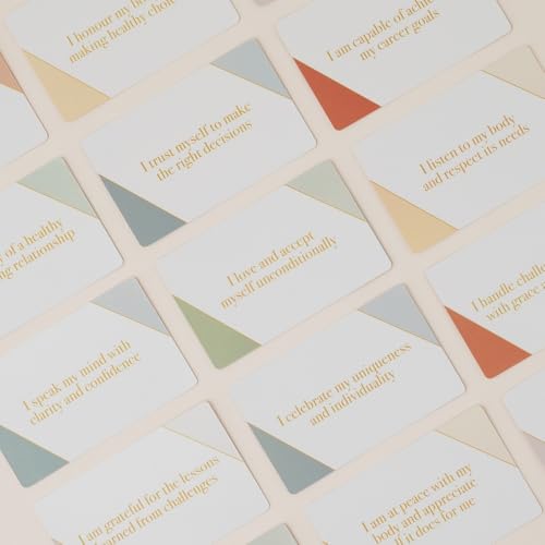 Affirmation Cards for Self-Love & Positive Growth Mindset | 50 Daily Manifest Affirmations for Confidence, Career, Health, Relationships & Gratitude - color: Affirmation Cards