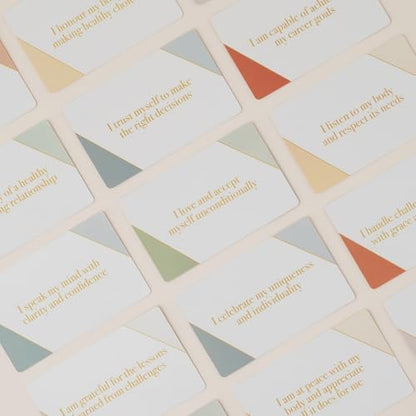 Affirmation Cards for Self-Love & Positive Growth Mindset | 50 Daily Manifest Affirmations for Confidence, Career, Health, Relationships & Gratitude - color: Affirmation Cards