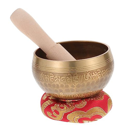 1set Sound Singing Bowl for Meditation and Mindfulness Includes Wooden Rod and Washer for Sound Therapy and Relaxation