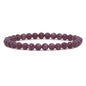 Justinstones Gem Semi Precious Gemstone 6mm Round Beads Stretch Bracelet 6.5 Inch Unisex - color: Lepidolite Lithium Mica