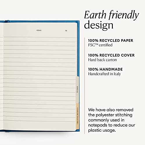 Intelligent Change - Night Notes Daily Journal, Dream Journal for Women and Men, Bedtime Guided Journal, Hardbound Wellness Journal, Handmade and Plastic-Free, 4.4 x 6.5 inches