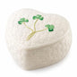 Belleek Classic Kylemore 4.4-Inch Trinket Box, Handcrafted Parian China Decorative Storage, Irish Shamrock Decor, White
