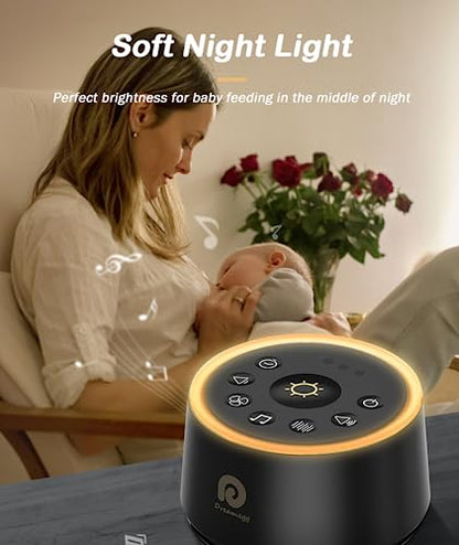 Dreamegg White Noise Machine - Sound Machine for Adult Baby Kid, Noise Machine for Sleeping with 24 Calming Sound, Ambient Nightlight, Continuous or Timer, Loud Sleep Machine for Home Nursery Office - size: Palm-sized (Standard)
