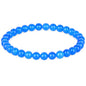 QOGIR Handmade Healing Bracelet,6mm Natural Gem Stone Bracelet rope bracelet - color: Blue Jade(Transformation and Protection), size: 6mm