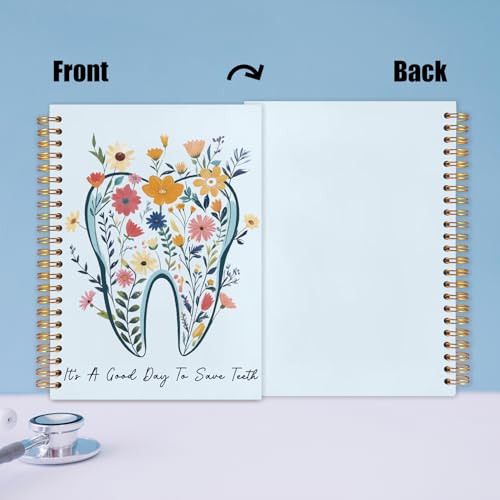 WUCHJ Dentist Gifts Notebook Journal, Dental Assistant Office Gifts for Women,Blue It's a Good Day To Save Tooth Dental Spiral Notebook Journal for Note Taking, Dentist Office Supplies, 5.5x8.3 Inch - color: It's a Good Day To Save Tooth Blue