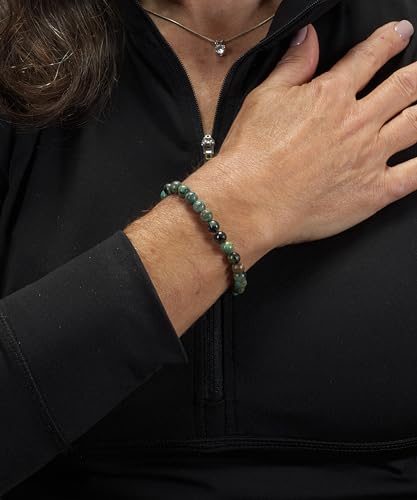Cherry Tree Collection - Small, Medium, Large Sizes - Gemstone Beaded Bracelets For Women and Men - 6mm Round Beads - color: African Turquoise, size: Small