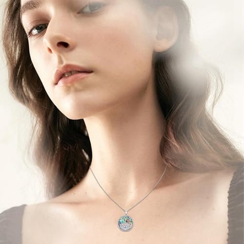 Evil Eye Necklace for Women 925 Sterling Silver, Protection Necklace with Blue Evil Eye Charm, Evil Eye/Lotus Pendant Jewelry, Birthday Christmas Gifts for Her - style: Lotus Evil Eyes 11