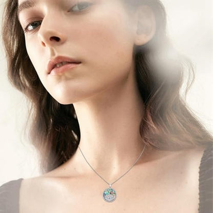 Evil Eye Necklace for Women 925 Sterling Silver, Protection Necklace with Blue Evil Eye Charm, Evil Eye/Lotus Pendant Jewelry, Birthday Christmas Gifts for Her - style: Lotus Evil Eyes 11