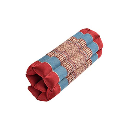 Zafuko Rollable Cushion - Organic Kapok Filling, use Rolled or Flat for Yoga and Meditation, Lightweight, Great car or seat Cushion