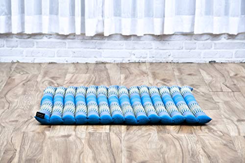 Leewadee Zabuton Seating Cushion – Square Floor Seat for Meditation Exercises, Light Yoga Mat Filled with Kapok - color: Sf22 - Blue