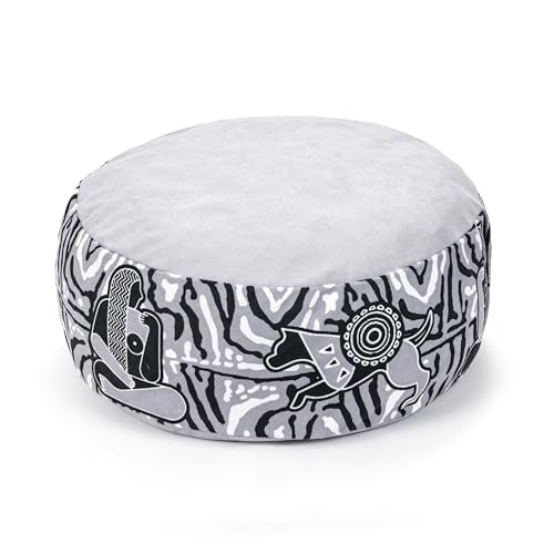 Zaveur Royal Court Zafu Meditation Cushion - 18" Round Yoga Bolster Pillow with 100% Cotton Filling and Canvas Cover - Premium Floor Pillow for Meditation - Yoga Cushion for Sitting on Floor - Gray - color: Gray