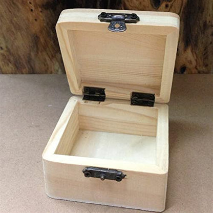 Storage Containers 1pc Multifunction Plain Natural Wooden Storage Packing Box Storage Box Gift Box Jewelry Wooden Ring Holder Boxes Boxes