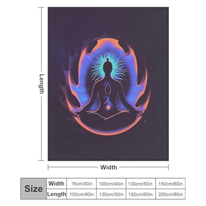 Meditation Zen Abstract Throw Blankets Blanket Bed Blanket Couch Decorative Throw Blankets Soft Cozy Warm Living Room Bedroom - size: 60"*80"（150*200cm）