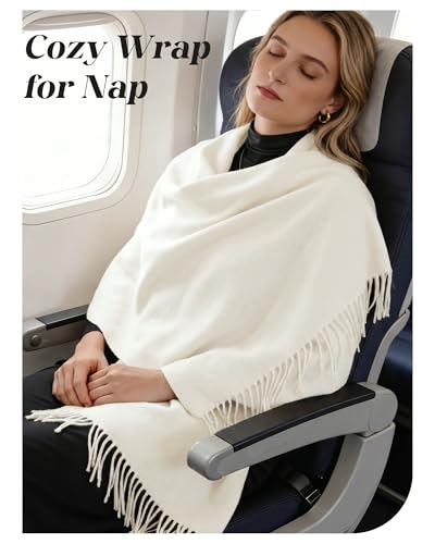 Winter Scarf for Women Pashmina Shawls and Wraps for Evening Dresses Wedding Party Bridesmaid Warm Long Scarves Shawl - color: A-white