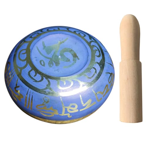 1set Copper Sound Bowl Yoga Meditation Instrument Singing Bowl Handcrafted Tibetan Nepal for Stress Relief Relaxation