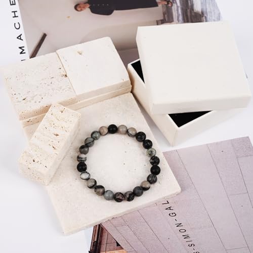 Natural Energy Healing Stone Charm Bracelet 8mm Natural Energy Healing Lava Rock Bracelet - Unisex - color: ZLY-Dark network